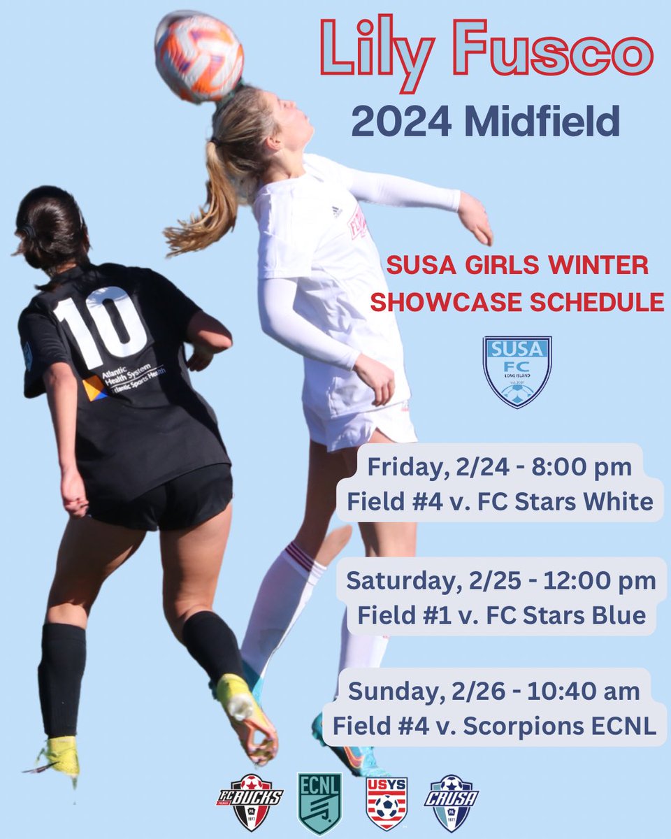HEADING into another showcase weekend! <a href="/susa_academy/">SUSA Academy</a> <a href="/ImYouthSoccer/">ECNL/GA/Recruiting/College Soccer</a> <a href="/ECNLgirls/">ECNL Girls</a> <a href="/JREskilson/">J.R. Eskilson</a> @DanLauria3 <a href="/ImCollegeSoccer/">College Soccer Truth ™</a> <a href="/PrepSoccer/">Prep Soccer ⚽️</a> <a href="/TopDrawerSoccer/">TopDrawerSoccer</a> <a href="/TheSoccerWire/">SoccerWire</a> <a href="/PhSportsDigest/">Philadelphia Sports Digest</a> 👇🏻#NewYork