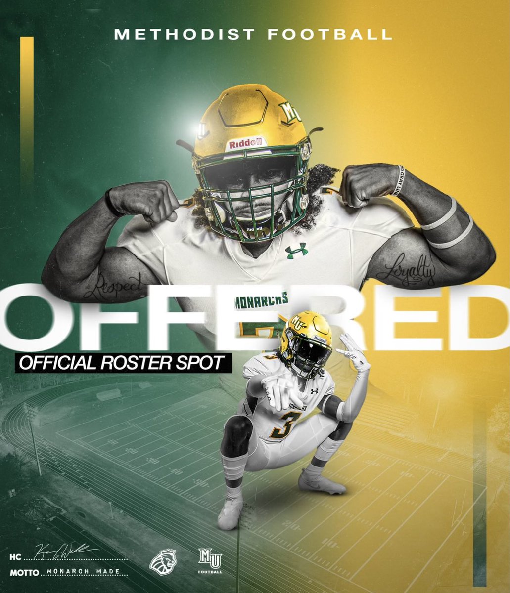 #AGTG Blessed to receive a offer from Methodist University thank you for recruiting me <a href="/Coachkuz_/">Kenny Kuzmuk</a> 
<a href="/CoachFidler/">Shane Fidler</a> <a href="/SwampFoxesFB/">Ashley Ridge Football</a>