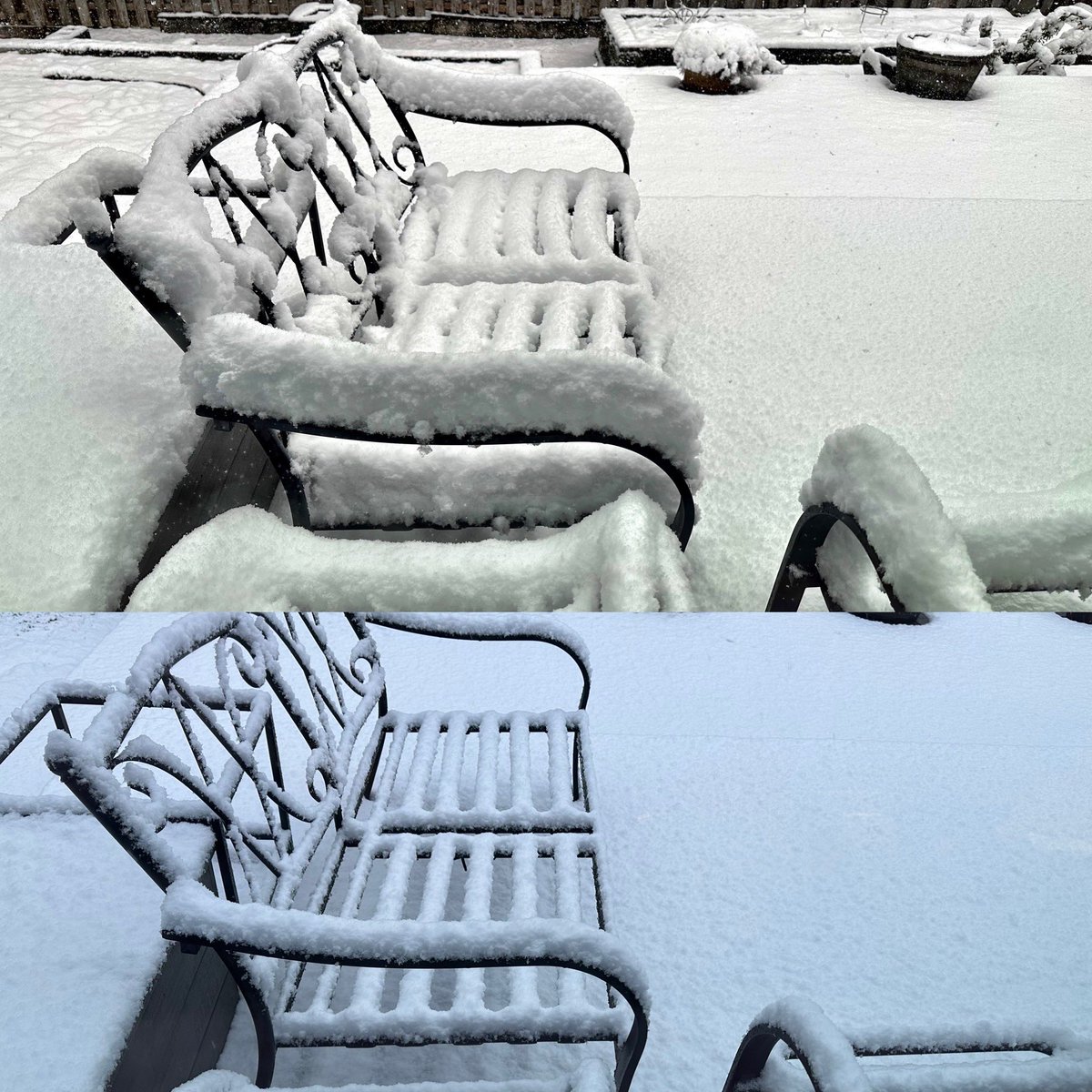 RallyeRacer's tweet photo. Lots of snow already here in Camas with lots more falling! At 5 inches now and counting! The first photo is over the last hourโฆabsolutely beautiful!
@NatashaKOIN6 #pdxst #vanwaweather #pqrobs #pdx #camas https://t.co/VpJ8PmLYDD