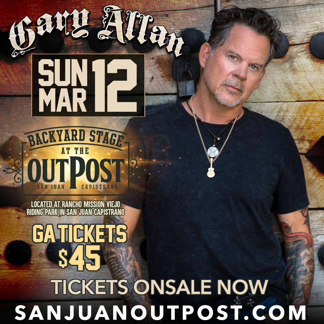 SanJuanOutpost's tweet photo. Don't miss Gary Allan live on the Backyard Stage @ the Outpost on Sunday, March 12th! VIP tickets are sold out, but some GA tickets are still available 🤠 

https://t.co/Np52OfzP3J https://t.co/3v3lYeSfsY