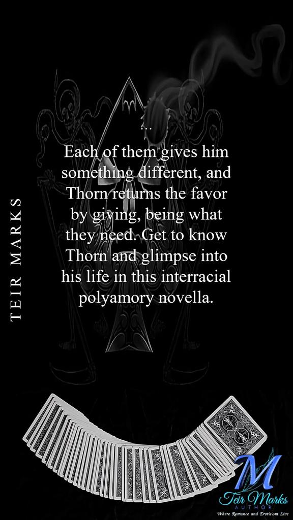authorteirmarks's tweet photo. Let Thorn and his partners override your senses in this dangerous tale...The Jack Of Lies⚔🥀♠️ 

Episodes complete on Kindle Vella↓:
https://t.co/sZrnrwIE7F 

#StayEtched #CardSeries #EtchedVerse #writingcommunity #lgbtqiromance #polyamorousromance https://t.co/pZx3h1FtJW