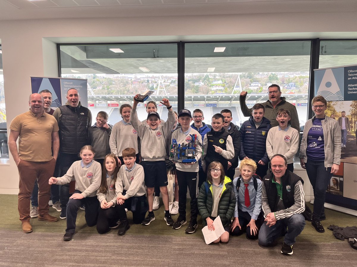 GmitIndustrial's tweet photo. What a day in Cork for The VEX primary school Irish final! Proud to see the ATU mentored teams doing well with a Letterkenny team winning the the teamwork challenge!@ATU_GalwayCity @ATUDonegal_ https://t.co/IbfC3FGLhb