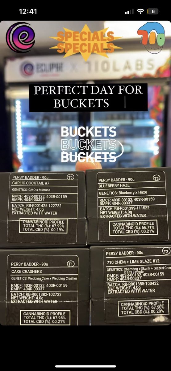 Huge <a href="/710labs/">710 Labs</a> promo at Eclipse today! 40% off Concentrates &amp; 25% off Flower!