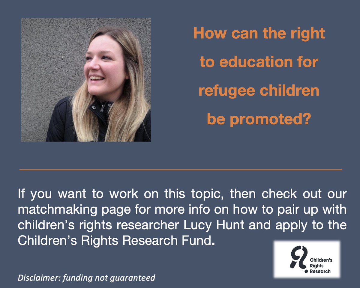 marieke_hopman's tweet photo. Example nr5: you could do #ChildrensRights research with Lucy Hunt! 

📢 Funding opportunity! Are you a 
@MaastrichtU staff member or student? The CRR Fund is offering you the chance to pair with experienced researchers &amp; apply for grants of €5.000!https://t.co/4rPxw2LddW https://t.co/PVc5fmlej7