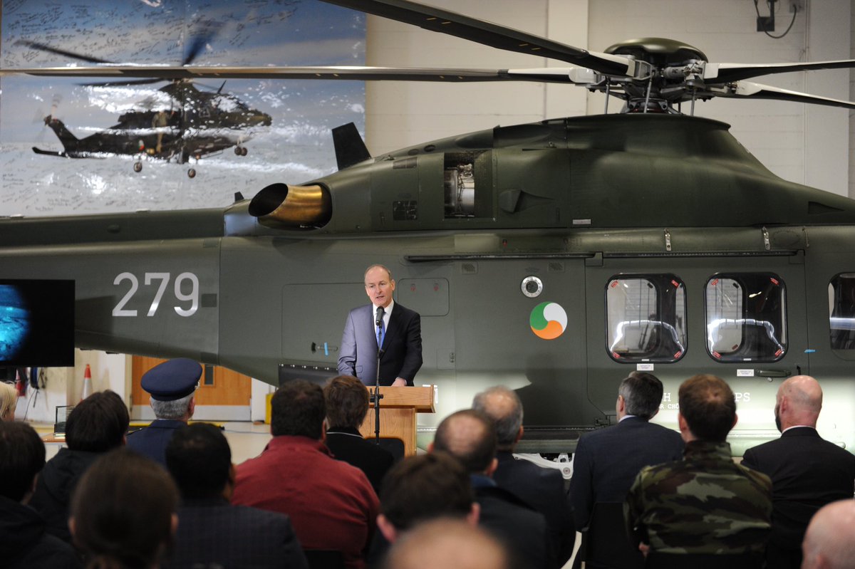 IrishAirCorps's tweet photo. Congratulations to Comdt Jay O’Reilly and his team for winning the first SFI @scienceirel Defence Organisation Innovation Challenge with their project CoPilot-AI. A fantastic achievement which was announced by Tánaiste @MichealMartinTD &amp; @SimonHarrisTD in Casement Aerodrome today https://t.co/kmS5JMUYZq