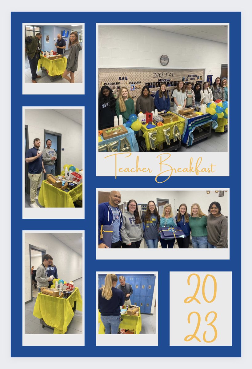 DHSVetScience's tweet photo. Our officers had such a good time handing out breakfast to our incredible DHS teachers!!
#AdvisorAppreciation #teacher #Agteacher #appreciation #FFA #FFAWeek #FFAWeek2023 #GiveFFADay https://t.co/OF1FvCKefs