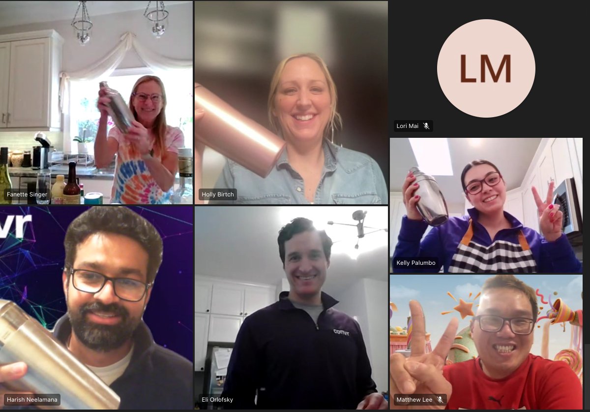 convr_ai's tweet photo. Things are a cookin' at #Convr. Our culinary club held its first meeting in the spirit of #FatTuesday. Team members stirred up the cajun classic shrimp étouffée and bananas foster. These virtual activities keep our #remote #culture vibrant and connected in spite of any distance. https://t.co/LecnsXPcMt