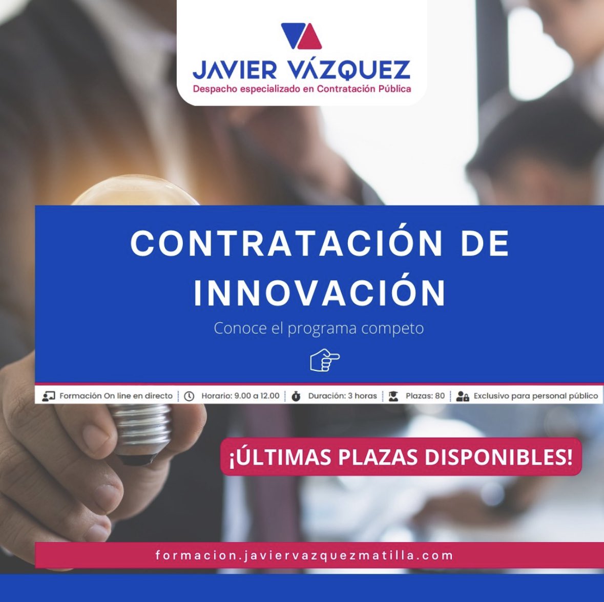 LexlabL's tweet photo. El viernes impartimos desde LexLab un curso sobre Compra Pública de Innovación dirigido a empleados públicos para mejorar las competencias ProcurCompEU. Con @Javiervazquezma, abordaremos el ciclo de la CPI y las principales modalidades. Apúntate y nos vemos el viernes! https://t.co/rhMOKSlDEO