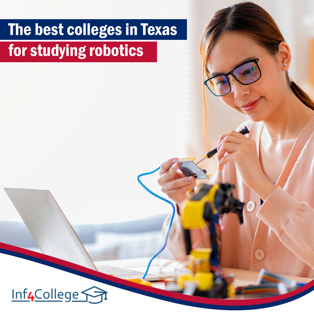 Inf4College's tweet photo. Looking to pursue a career in robotics? Check out the best colleges in Texas for studying robotics.

These colleges offer excellent robotics engineering and computer science programs emphasizing robotics. 

Check out these great universities and get a head start on your future. https://t.co/yNB3qVTKKa