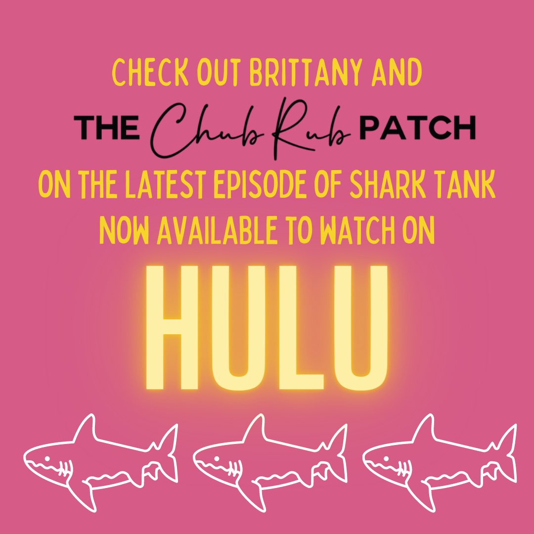 thechubrubpatch's tweet image. Check out our founder, Brittany, and @thechubrubpatch on the latest episode of #SharkTank, now available to watch on #Hulu! #thickthighs #smallbusinessowner #innovation