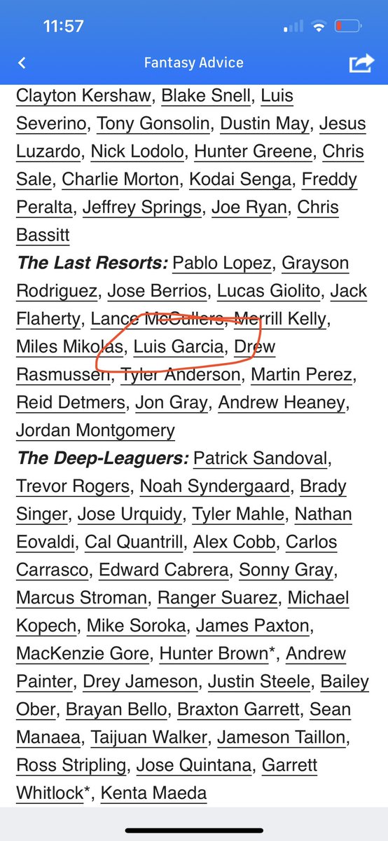 stevejoe3's tweet photo. Hey my boy @CBSScottWhite you have nationals middle IF Luis Garcia as the link for astros SP Luis Garcia in your pitching tiers. I got you brother! https://t.co/A7Fp4PTOIq
