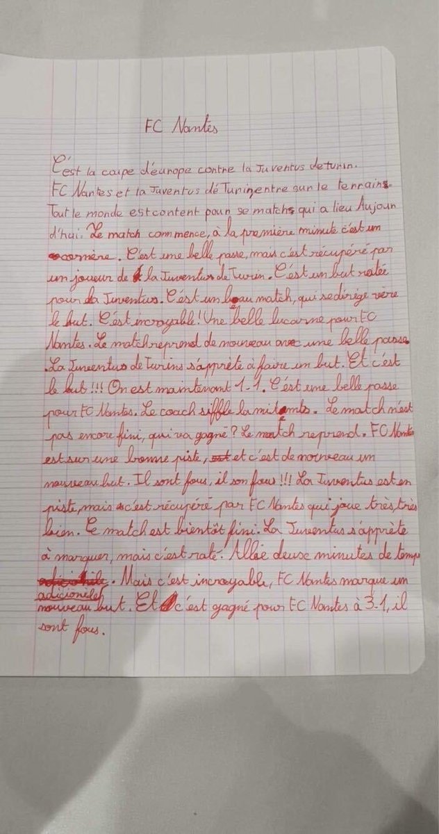 TribuneNantaise's tweet photo. Ne vous embêtez pas, on a déjà le scénario de demain soir. La petite Zoey, 8 ans est revenue du futur pour nous raconter le match FC Nantes - Juventus 💛💚 https://t.co/I8vXaOQIQn