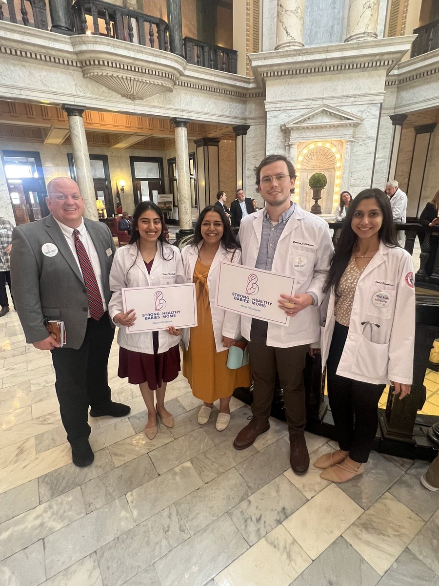DOsofMOMA's tweet photo. #MOMA members supported a  press conference today at the State Capitol on behalf of all the moms and babies in our state! Extending postpartum Medicaid coverage to 12 months for mothers is necessary! #MSLeg #HealthyMomsandBabies @WCUCOMDO @MSMA1 @DO_Subbarao https://t.co/pKElcCmlN6
