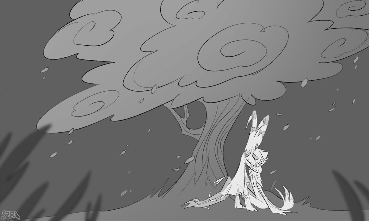 SatorRotas's tweet photo. Drama/love confession under their childhood tree 🥹

#HelluvaBoss #stolitz https://t.co/DAtNMmfwA4