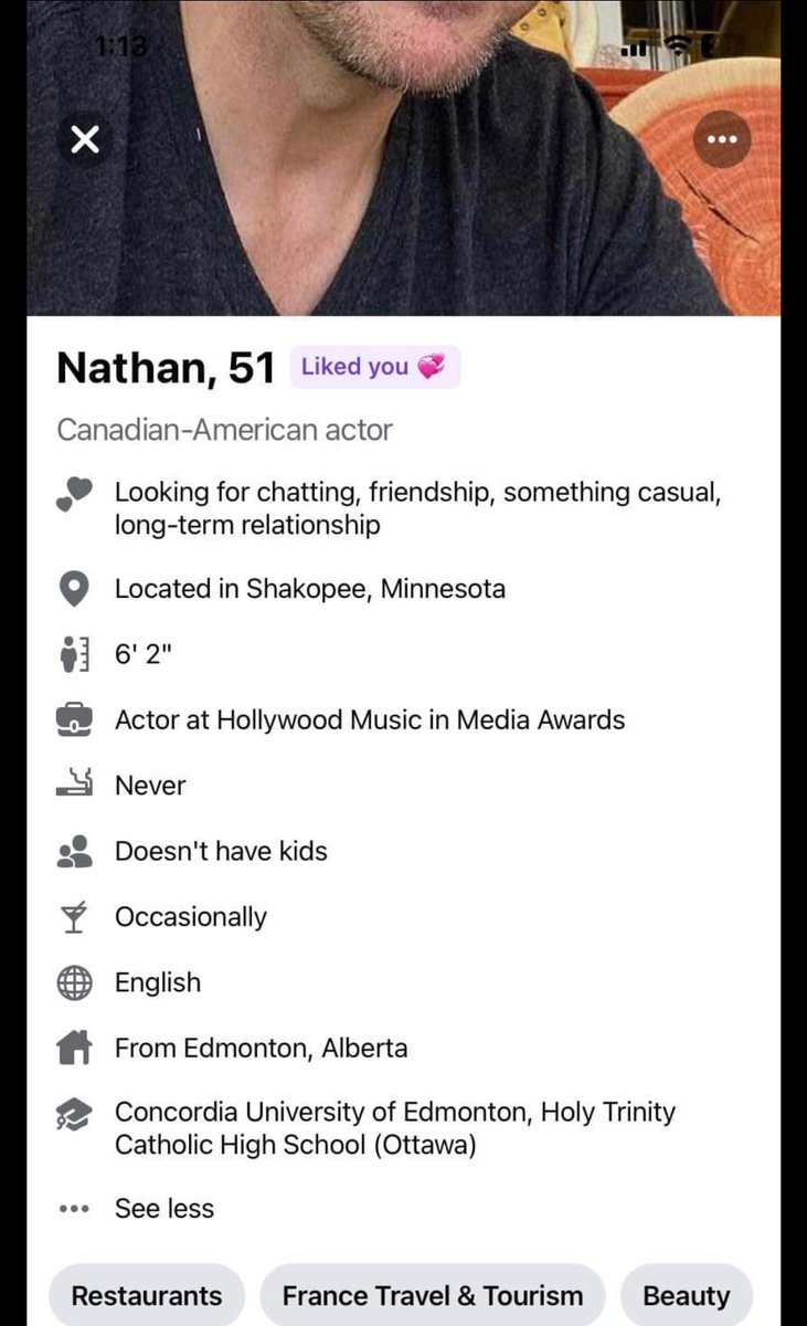 JaeVee1968's tweet photo. Hey, @NathanFillion , looks like someone has set up a dating profile for you. #SwipeRight https://t.co/Ibgt1bYMQp