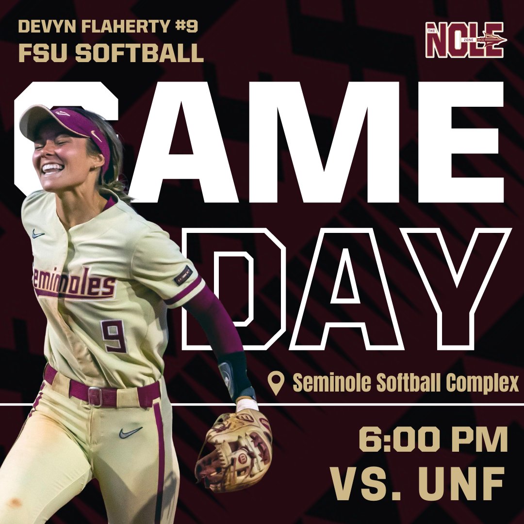 thenolezone's tweet image. 📣 GAMEDAAYYYY 📣 

Softball is back in action TONIGHT at 6pm against UNF! Gates open at 5pm.

Come help support our 'Noles!  They're off to a great start this season 🔥 🍢 

#thenolezone #fsu #gonoles