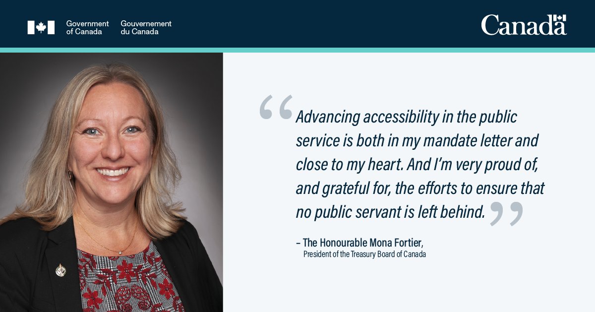 TBS_Canada's tweet photo. Today, the President of the Treasury Board, Mona Fortier, addressed the Centralized Enabling Workplace Fund partners to promote a more accessible and inclusive workplace environment. #GCAccessible https://t.co/LcXfKVBfVO