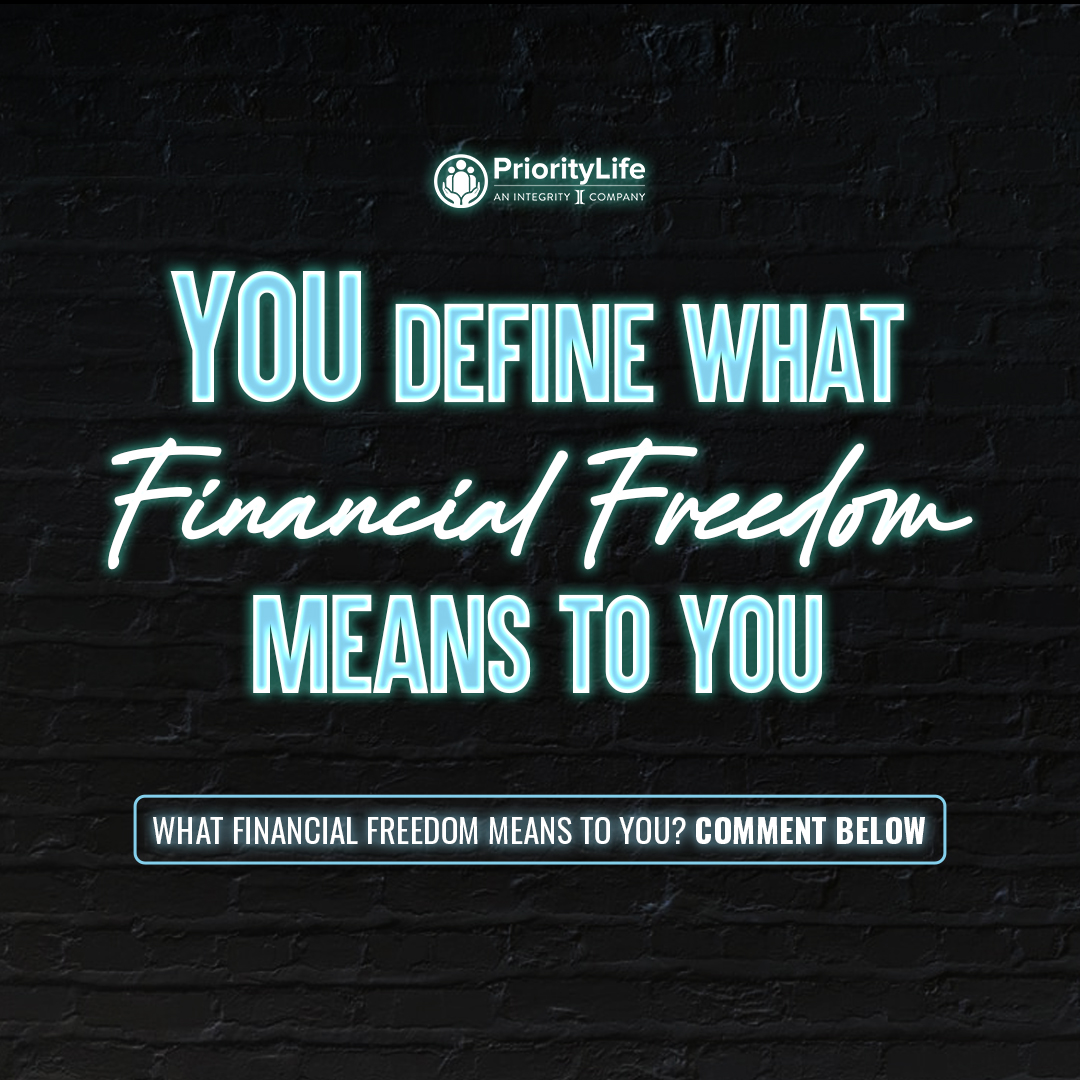 What does Financial Freedom look like to you? 
.
Whether it's  financial stability or having more free time for your family, Financial Freedom is what you deserve!
 PriorityLifeGroup.com
.
#prioritylifegroup #financialfreedom #commentbelow #quoteoftheday #success