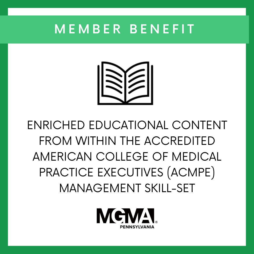 Thinking of joining Pennsylvania MGMA? PAMGMA offers many different values of membership that can benefit you and your career.

Join today: pennsylvaniamgma.com/Join