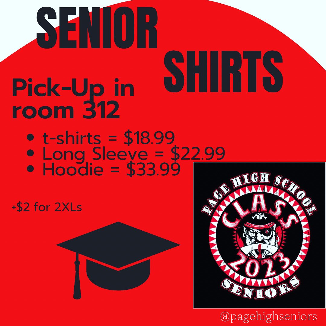 page_ib's tweet image. 🚨Senior Shirts are HERE🚨Pick yours up in 312. Didn’t order one? There are some extras, so stop by today! ❤️🏴‍☠️❤️ #classof2023 #DreamBig #ourtime