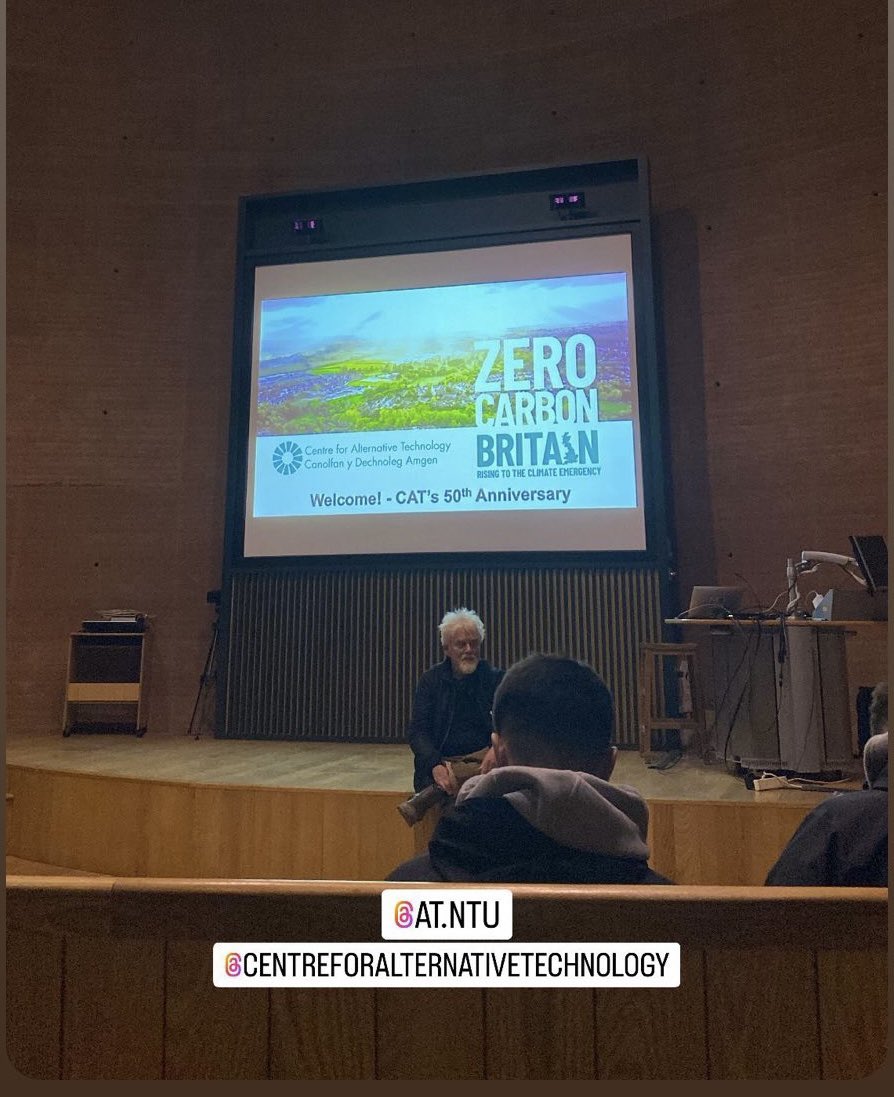 Our second year students are in Wales at the <a href="/centre_alt_tech/">Centre for Alternative Technology</a>. This evening they have a talk by Paul Allen who is head of zero carbon Britain! #zerocarbon #ntu #at