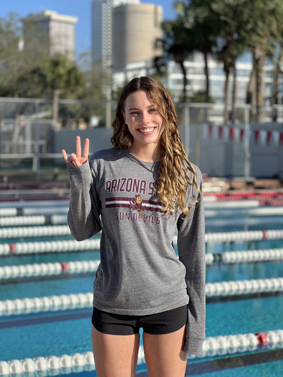 TBAYaquatics's tweet photo. We are very excited and incredibly proud of Catherine Vaughan who will continue her amazing journey as a student athlete at @ASUSwimDive 🔱
Congrats Catherine!

#tbaynation #speedsquad #tampa #champabay #swim #swimming #swimtampa #tampaswim #tampaswimming #collegeswimming https://t.co/DfVrYEeH7p