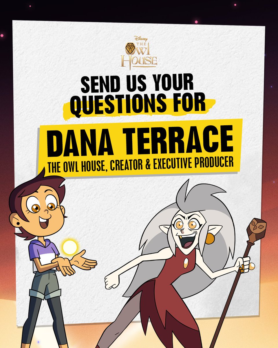 DisneyTVA's tweet photo. Ask away and @DanaTerrace will answer 🦉 #WomensHistoryMonth #TheOwlHouse https://t.co/bIAvKXgxsu