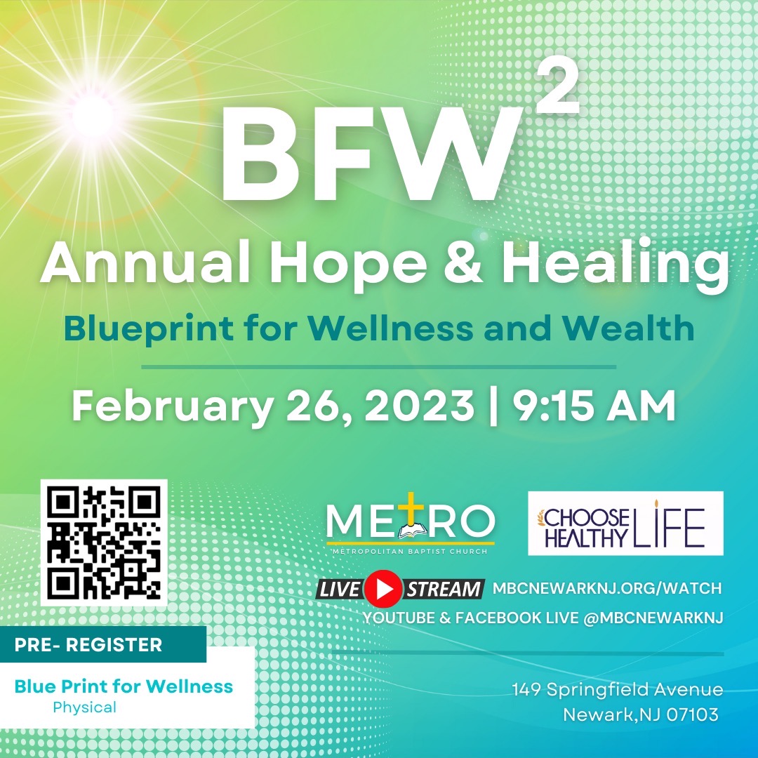 Our Annual Hope &amp; Healing Blueprint for Wealth and Wellness is this Sunday at 9:15 am. Hosted by Rev. Dr. David Jefferson Esq. Sr. and featuring Robbin Gordon-Cartier + The Cicely L. Tyson Community School of Performing &amp; Fine Arts Students.

REGISTER -  mbcnewarknj.org