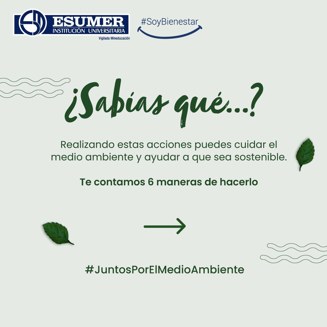 Esumermedellin's tweet photo. #EsumerSostenible🍀
Pequeñas acciones para cuidar el planeta.
#EsumerSostenible
#ComunidadEsumeriana https://t.co/OCBUE6gfdh