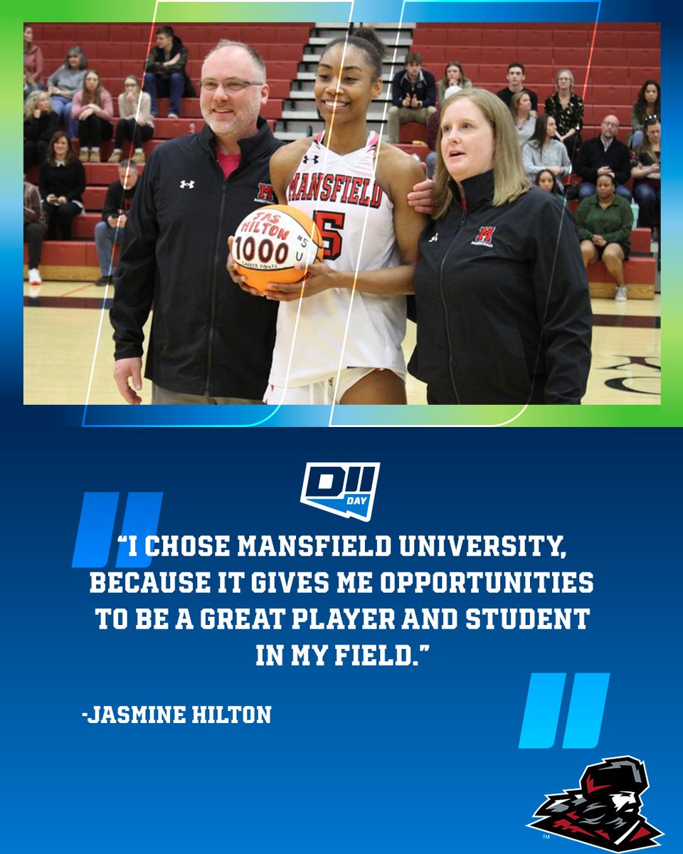 MUMounties's tweet photo. Hear from @MansfieldWBB's Jasmine Hilton on why she chose @NCAADII.⛰️ 🏀
#D2Day | #MoveMountains https://t.co/OdO72hX7Tf