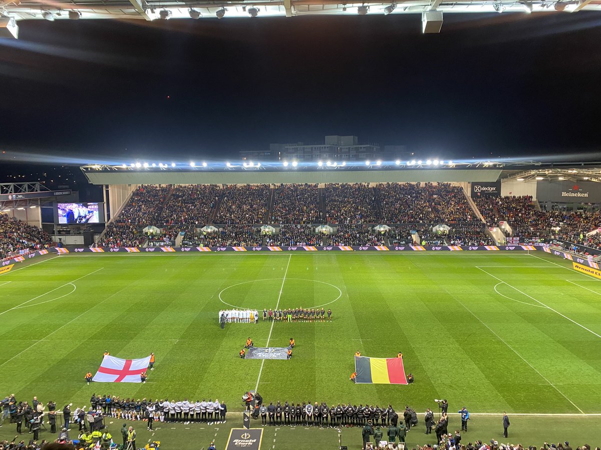 I’m at Ashton Gate stadium this evening to watch the @Lionesses in their final @ArnoldClarkCup fixture against Belgium.

To think I used to study sports media here and now I’m in the Press box!
#Lionesses #ArnoldClarkCup