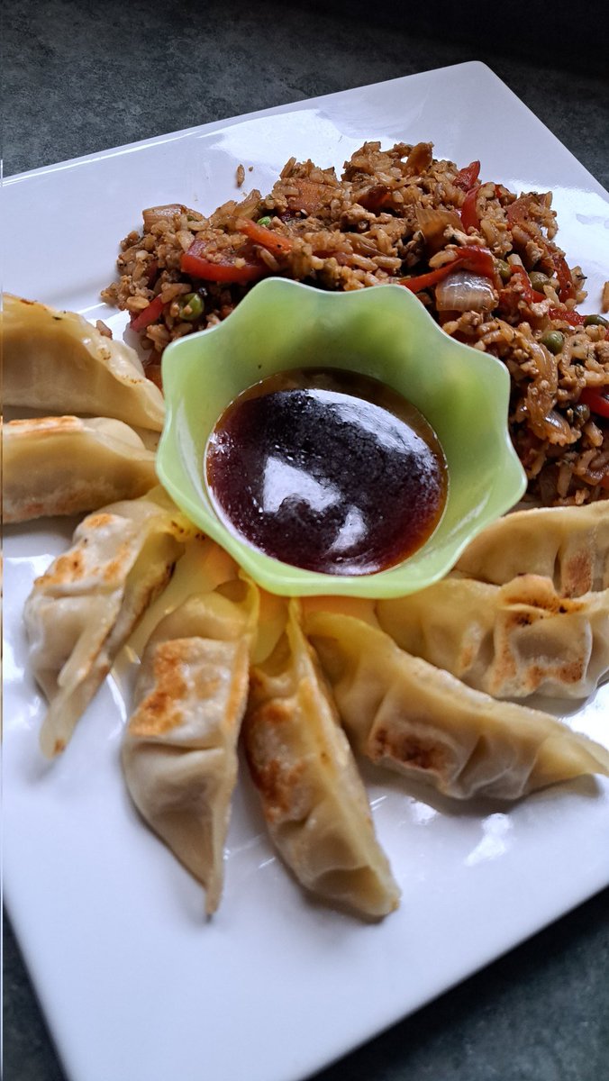 InkedDeviant's tweet photo. Crispy Chinese Chicken &amp; Veg Dumplings &amp; Fresh Vegetable Fried Rice...

#KitchenSHEnanigans https://t.co/6Ac3j9pIa5