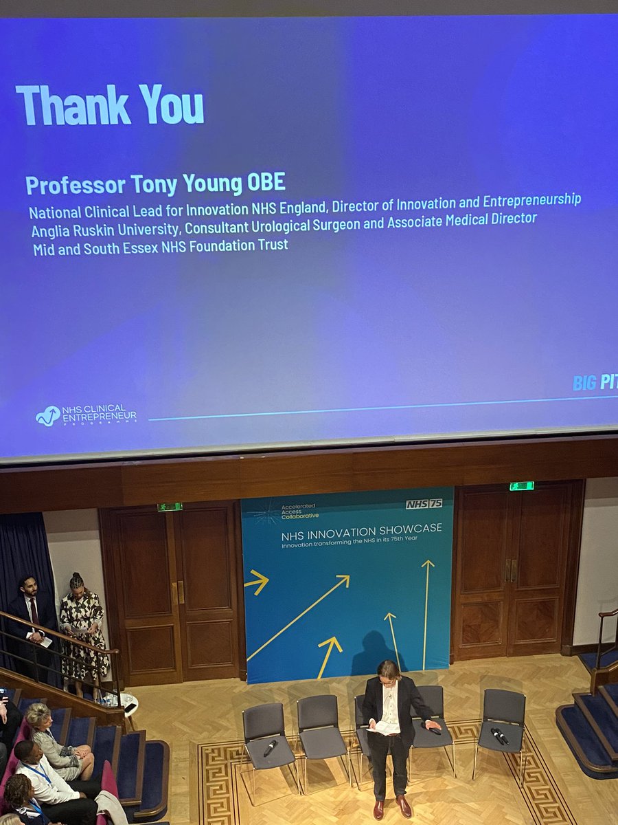 . <a href="/DrTonyYoung/">Tony Young</a> speaking <a href="/NHS_CEP/">NHS Clinical Entrepreneur Programme</a> Big Pitch event welcomes the 1000th #NHSCEP7 entrepreneur to the program and asks all our entrepreneurs to be courageous <a href="/NHSTransform/">Transforming health and care</a>  <a href="/NHSEngland/">NHS England</a> #NHS75