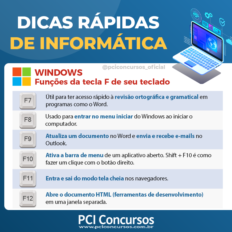 pciconcursos's tweet photo. ✅ Funções da tecla F de seu teclado
⚠️ Salve e compartilhe
.
.
#Concurso #ConcursoPublico #ProcessoSeletivo #PciConcursos #Concurseiro #VidadeConcurseiro #Aprovado #DicasdeConcursos #educa #enem #professor #portugues #ensino #videoaulas #informatica #word #microsoftword #excel https://t.co/bEGhdKNWqh