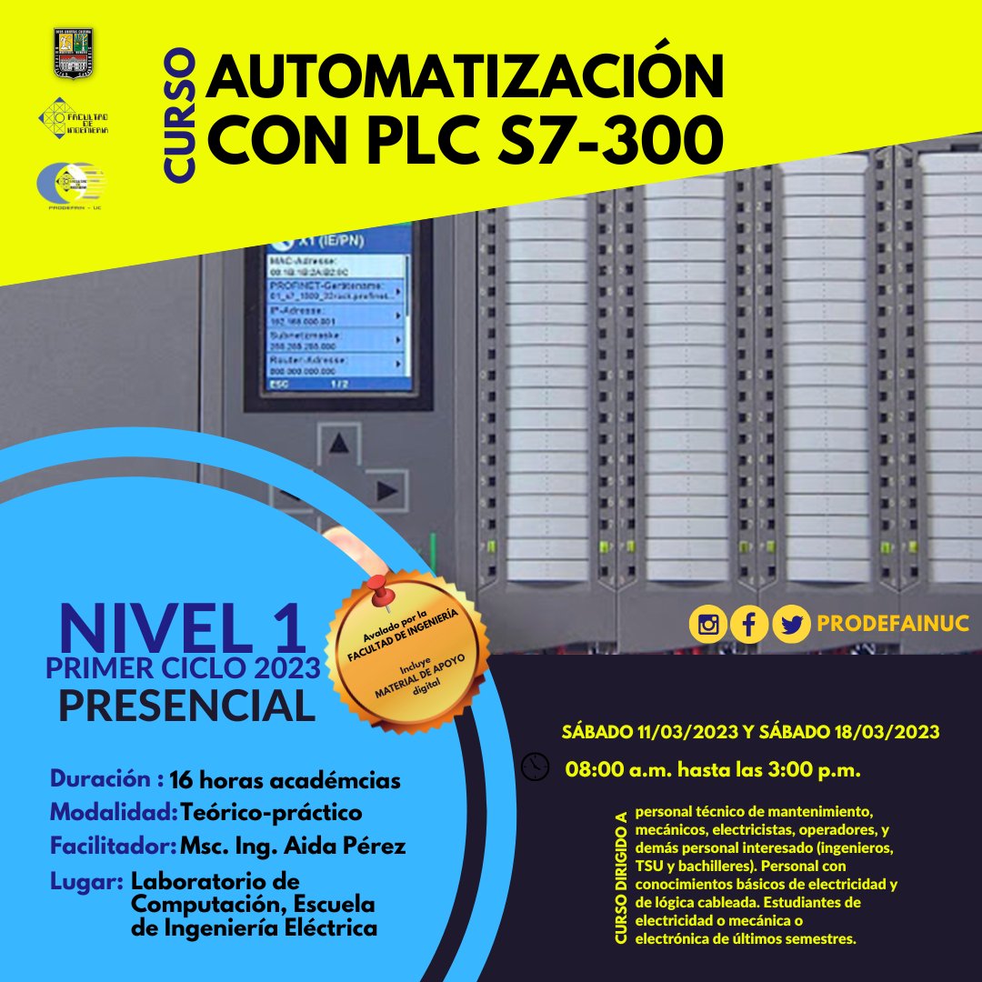 aidaperezr76's tweet photo. Curso PLC Nivel 1. https://t.co/qYDIh2MmO9