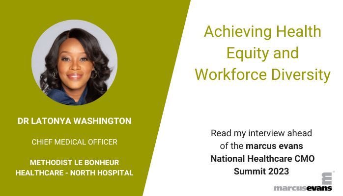 drlbwashington's tweet photo. I’m excited to be serving as the Chairperson of the National CMO Summit sponsored by marcusevans. Check out this link of my interview discussing health equity and diversity. #mecmosummit

https://t.co/a0fyiA71p6 https://t.co/Yy95uKCpY6
