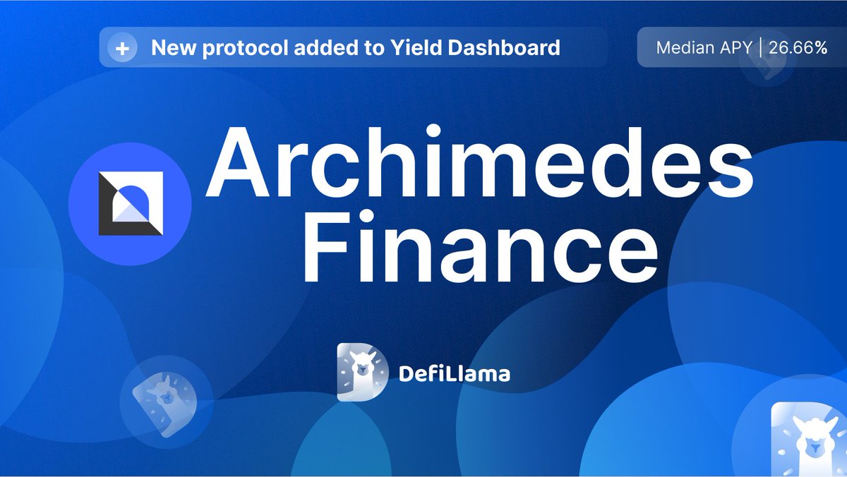 Now tracking <a href="/ArchimedesFi/">Archimedes 🏛️</a> pools on our Yield Dashboard

Archimedes is a lending and borrowing marketplace offering up to 10x leverage on yield-bearing stablecoins and sustainable top of market APY for both lenders and borrowers