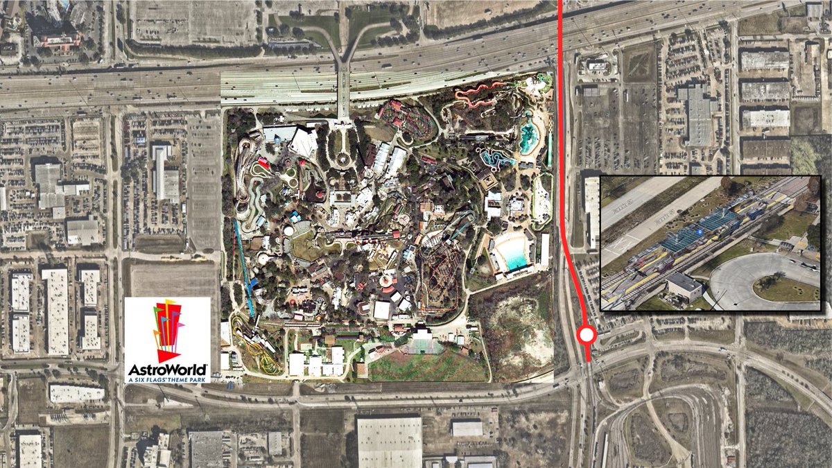 Six Flags Astroworld Park Map AMUSEMENT PARK BROCHURE