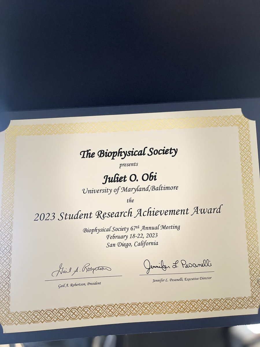 #BPS2023 was nothing short of amazing!!! Super grateful to <a href="/BiophysicalSoc/">Biophysical Society</a> for the SRAA opportunity and I’m excited to be one of the awardees. Special thanks to <a href="/BlackInBiophys/">Black In Biophysics</a> for organizing the #JUSTB poster session and symposium. Looking forward to #BPS2024 in Philadelphia!