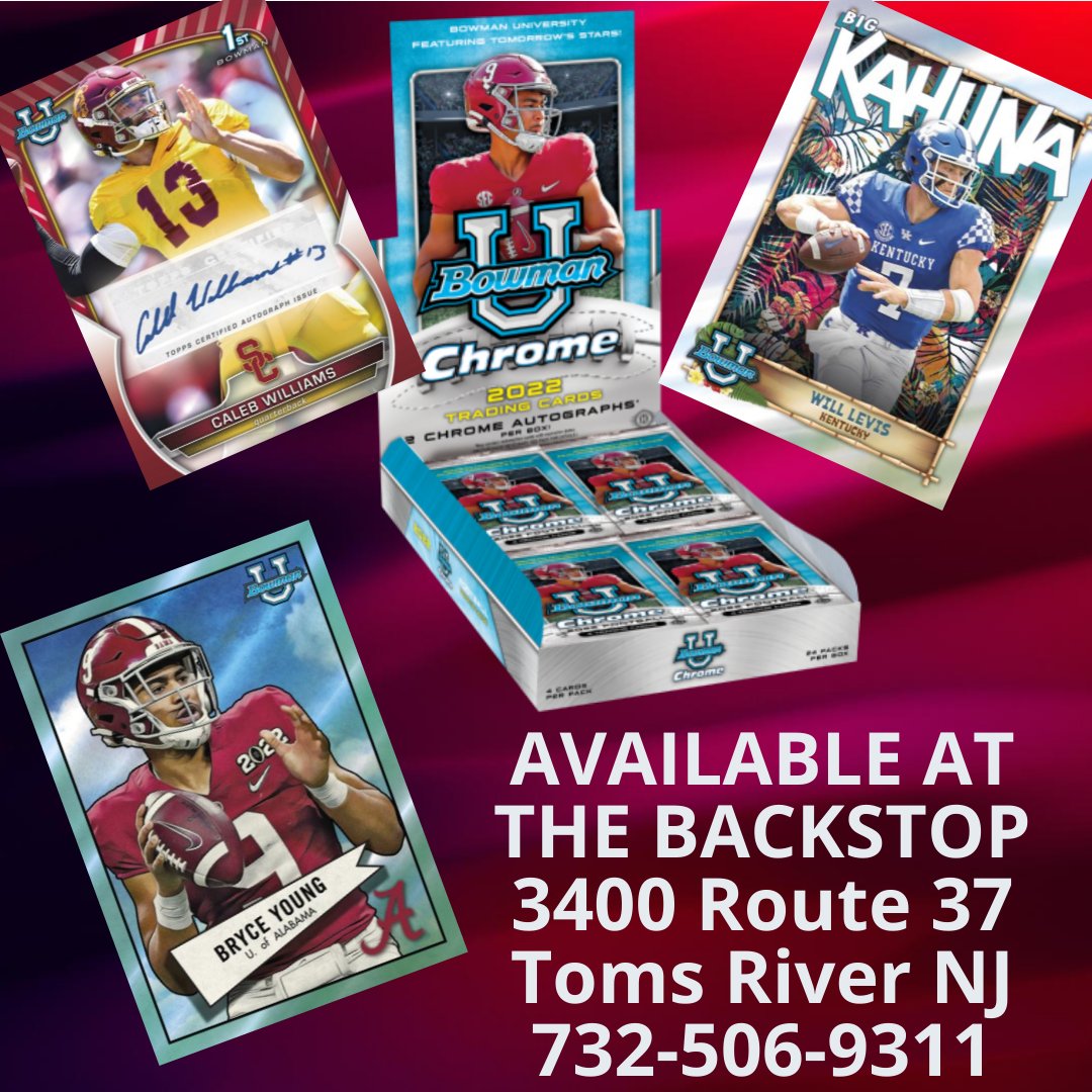 DoctorWaxBattle's tweet photo. 2022 Bowman Chrome University Football Hobby Box #whodoyoucollect #panini #paniniamerica #footballcards #rookiecards #nfl #tomsriver #nj #topps #BowmanChrome #thehobby #nfldraft #nfl #mockdraft #collegefootball #cfb #football #bryceyoung #willanderson #jordanaddison #nflcombine https://t.co/WdiUUn7KWA