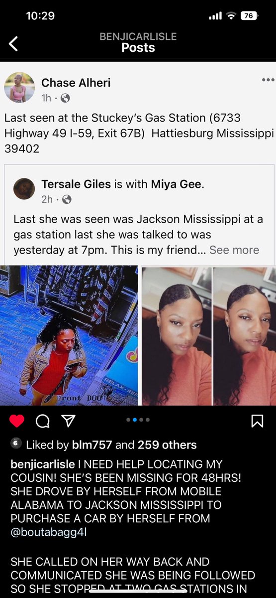 Mississippi please be on the lookout !!!