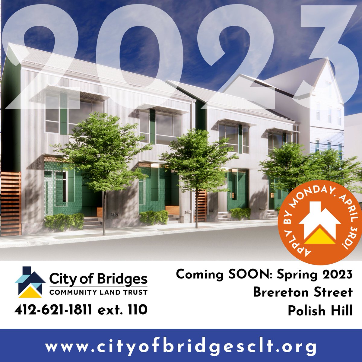 #WelcomeHomeWednesday: 💥Boom💥boom💥boom! Our new homes have gotten room, room, rooms! For sale from $135-$150,000 these community-led affordable homes on Brereton in #PolishHill will be move-in ready SOON SOON SOON  + we are only accepting applications until Monday, April 3rd!