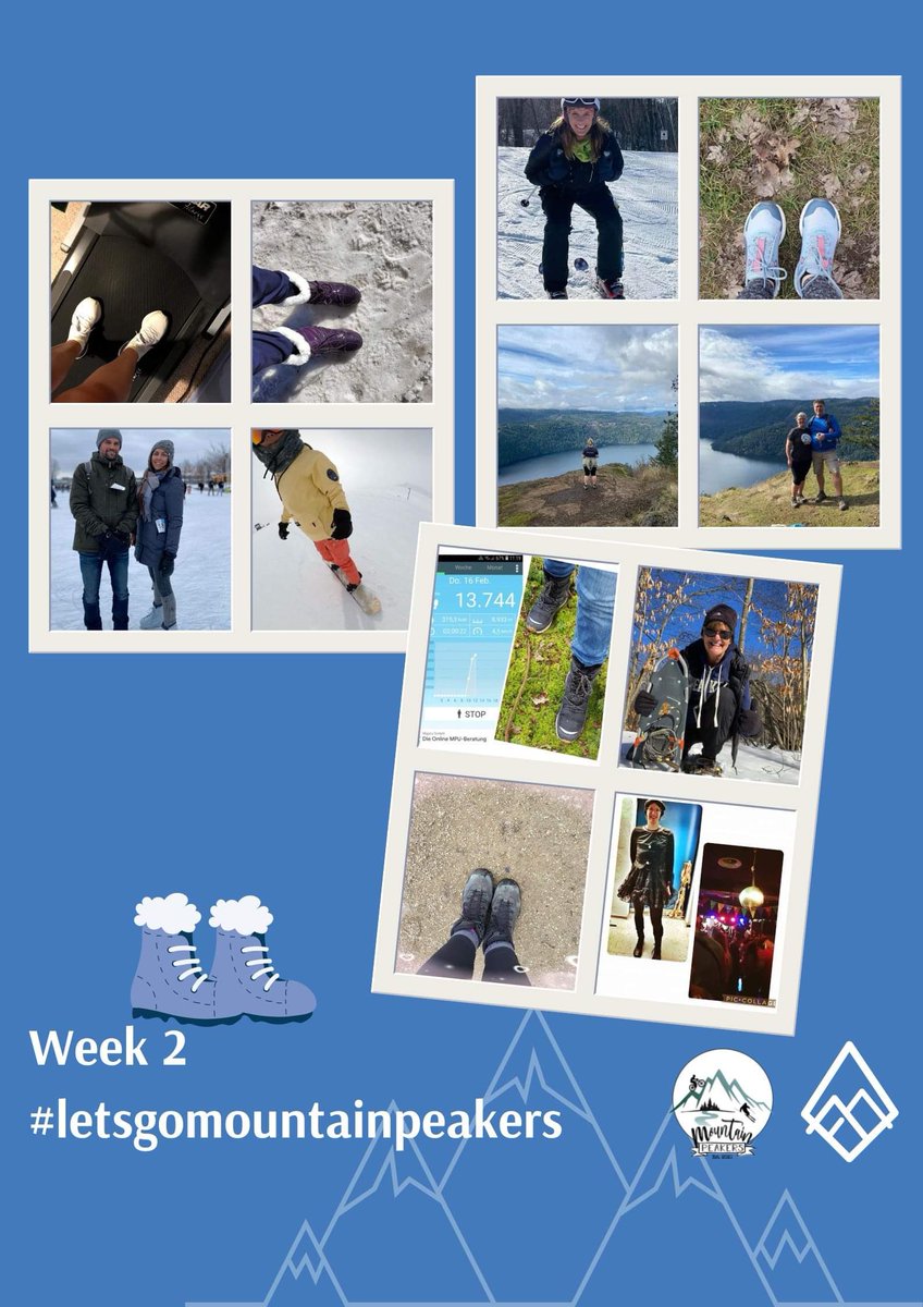 Collages of our Mountain Peakers participation for week 2 of the February challenge! #letsgomountainpeakers  @MyPeakChallenge @SamHeughan @MDepras @Lindaverbro @VirginieBurdin @Cath_mri @AstridQuartara