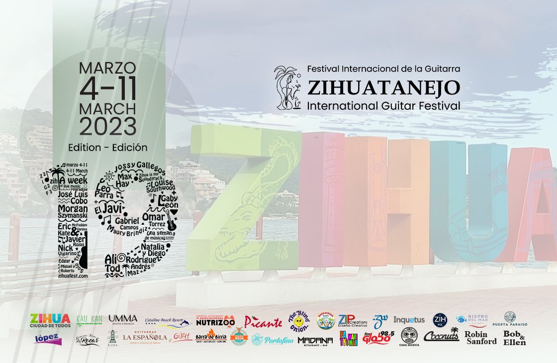 ZihuaFest's tweet photo. A week of #LiveMusic in paradise! #Zihuatanejo #ZIGF https://t.co/5oTqEEfZe4