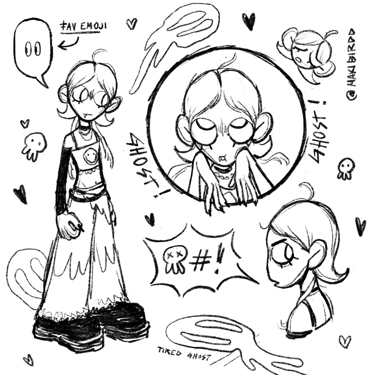 makibirdd's tweet photo. they cute but edgy #grungeart #originalcharacter #oc #cuteart #ghost https://t.co/vSioP0S1fm