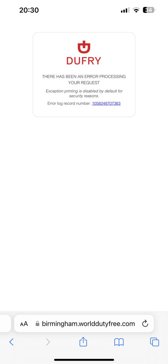 bettingtips786's tweet photo. @WorldDutyFree keep getting this error when I try to do this https://t.co/5soMopqOe3