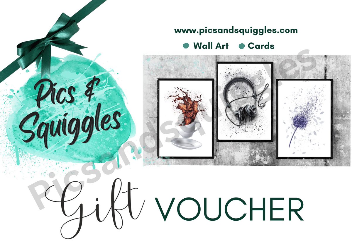 Unsure what print someone would like? Why not give one of my gift cards?

Head to picsandsquiggles.com/gift-card

#MHHSBD #MakersHour #CraftBizParty #wallart