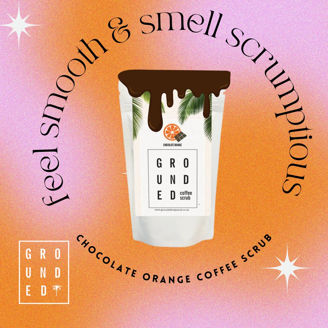 groundedscrub's tweet photo. The most dreamiest scent, luxurious ingredients &amp; the cutest packaging - our Chocolate Orange scrub will make you feel silky smooth and gorgeous 🍫 🍊 https://t.co/A0BxKrRHID #coffeescrub #chocolateorange #beauty #skincare #eczema #dryskin #coffee #robustacoffee #almondoil https://t.co/d83JzQdtKn