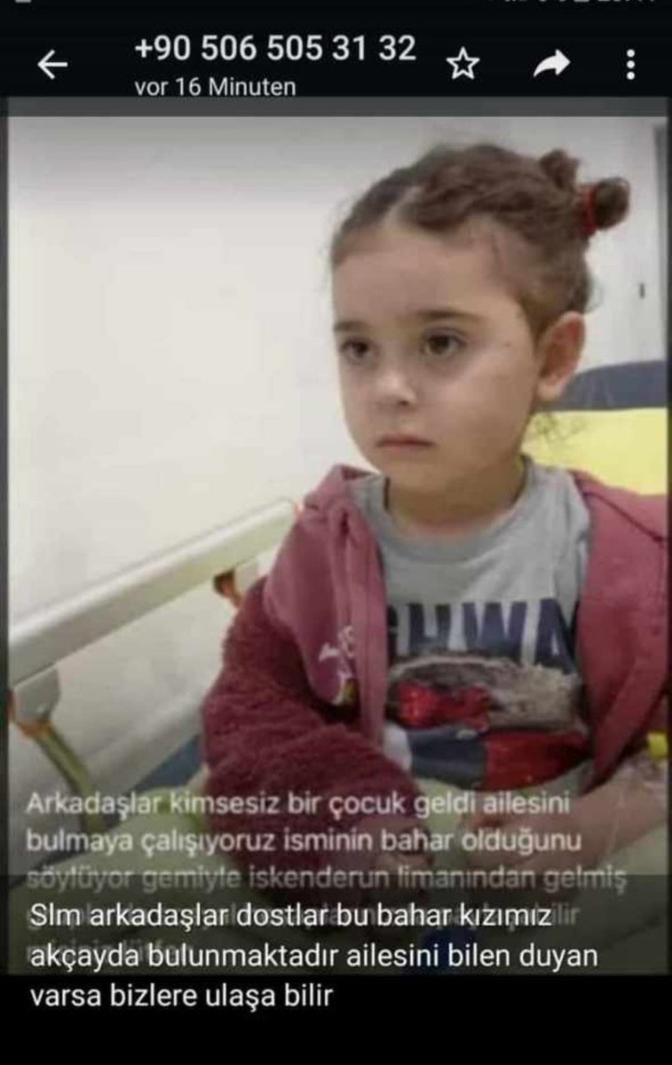 İnsan olanın yüreği dayanmaz.Lütfen elden ele ailesini bulmaya çalışalım..