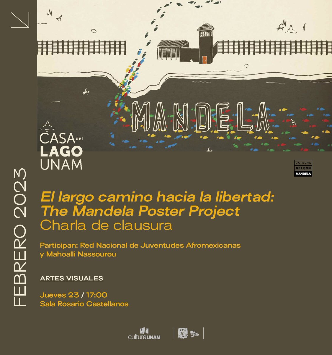 📌 HOY 📌

Charla de clausura de la muestra El largo camino hacia la libertad: #TheMandelaPosterProject
Con Arturo Noel Noyola Muñoz y Freddi Delvis Castillo Velázquez (<a href="/juventudafromx/">Red Nacional de Juventudes Afromexicanas</a>) + Mahoalli Nassourou

🕊 #EntradaLibre 🕊

+ info: ow.ly/MbVG50MRoA5
<a href="/NelsonUnam/">Cátedra Nelson Mandela UNAM</a>